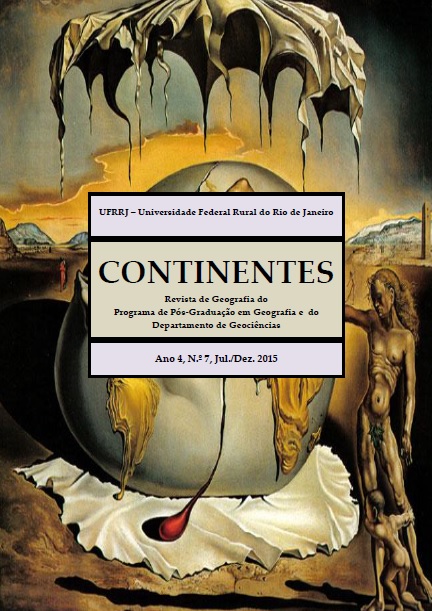 Capa da Revista Continentes - Ano 4, Nº 7, Julho/Dezembro de 2015